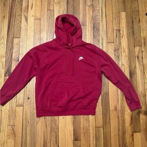 Nike Red Pullover Sweater with Hood
